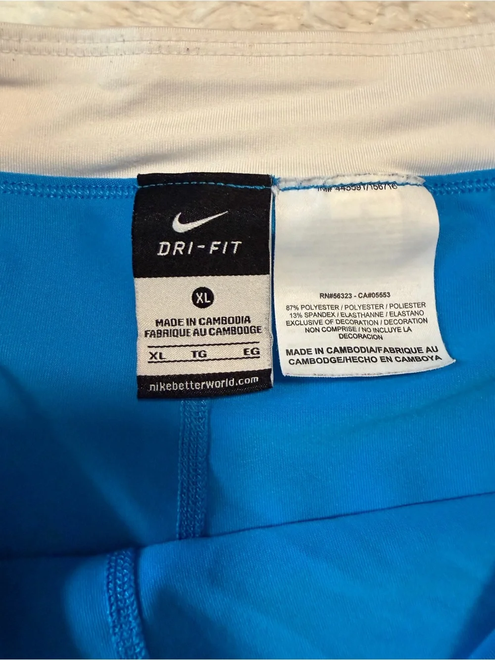 Nike Dri Fit Athletic Skort Girl Sz Xlarge Blue & White Hiking Tennis Golf